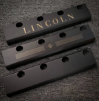 Black Satin Powder Coat Stainless Steel 460 Engine Exhaust Manifold Cover Set