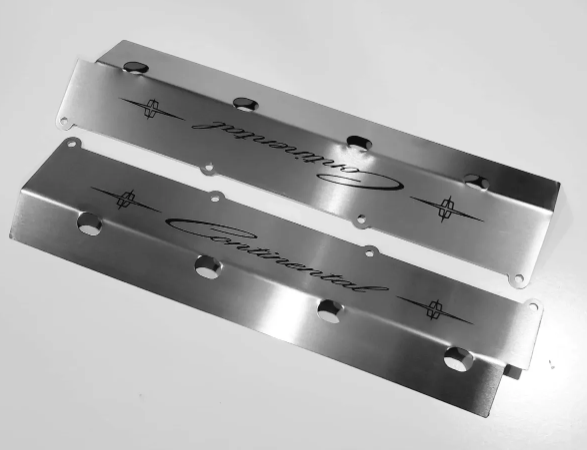 Black Satin Powder Coat Stainless Steel 460 Engine Exhaust Manifold Cover Set